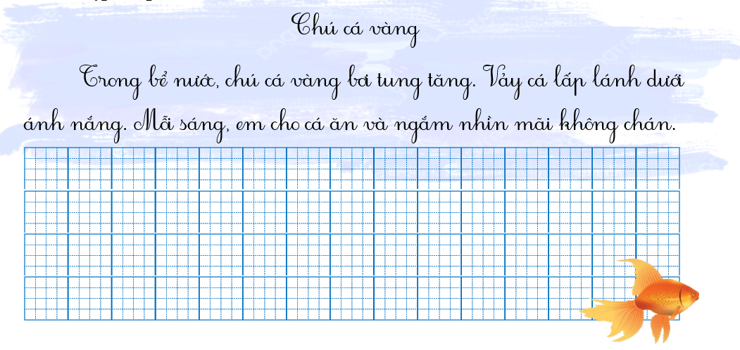 Tập chép chú cá vàng (ảnh 1)