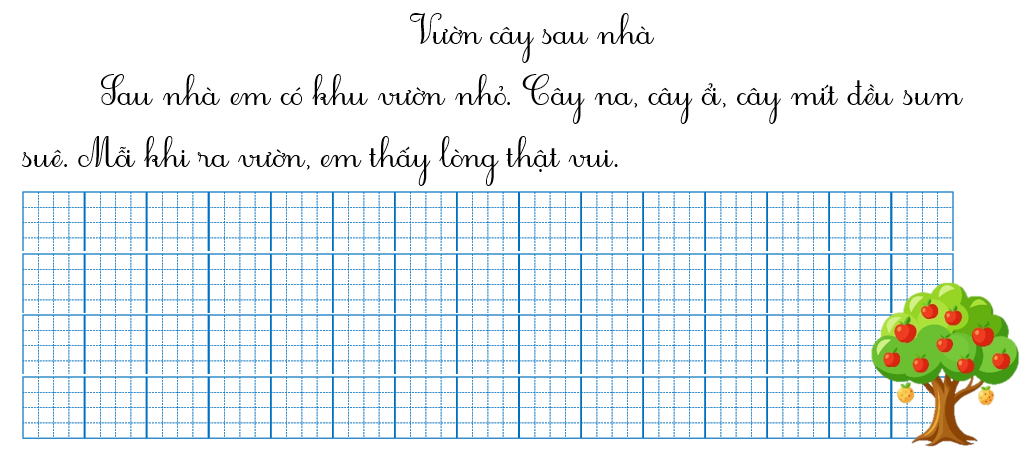 Tập chép vườn cây sau nhà (ảnh 1)