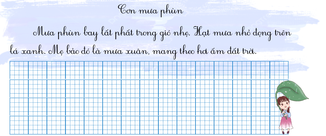 Tập chép cơn mưa phùn (ảnh 1)
