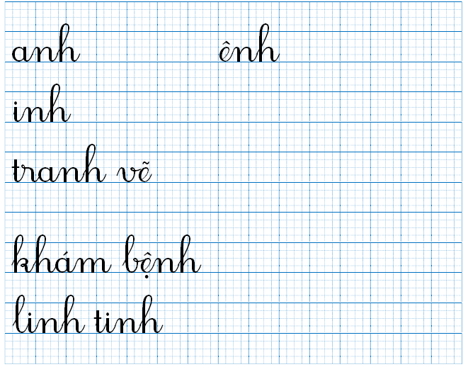 Tập viết anh ênh inh tranh vẽ (ảnh 1)