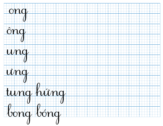 Tập viết onh ôn ung  (ảnh 1)