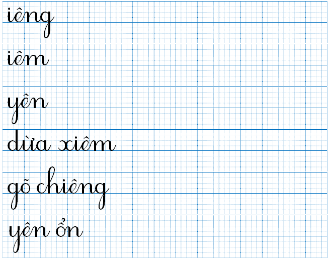 Tập viết iêng iêm yên  (ảnh 1)