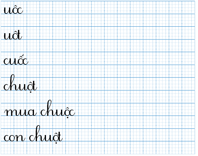 Tập viết uôc uôt cuốc  (ảnh 1)