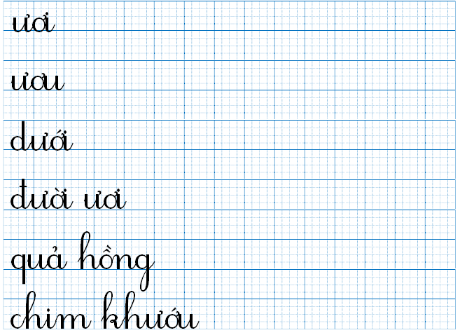 Tập viết ươi ươu dưới  (ảnh 1)