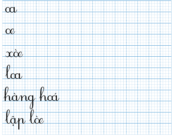 Tập viết oa oe xòe loa (ảnh 1)