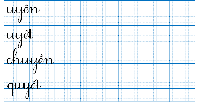 Tập viết  uyên uyêt  (ảnh 1)