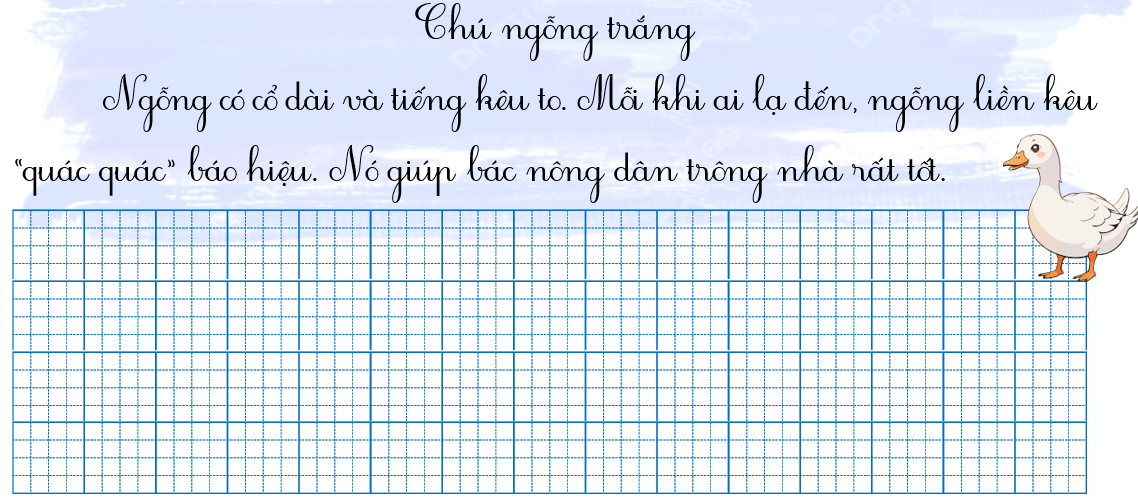 Tập chép Chú ngỗng trắng (ảnh 1)