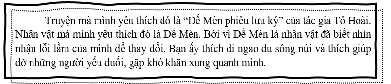 b) Đọc đoạn văn sau và cho biết bạn học sinh yêu thích câu chuyện nào và lí do bạn yêu thích câu chuyện là gì? (ảnh 1)