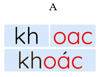 Đâu là mô hình đánh vần từ “khoác”: (ảnh 1)