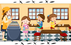 A group of kids eating in a cafeteria

AI-generated content may be incorrect.