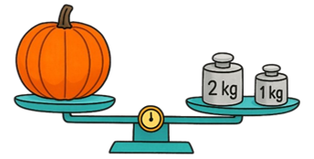 Điền số thích hợp vào chỗ chấm. Quả bí ngô nặng ……. kg Bao gạo nặng …… kg (ảnh 1)