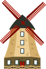 A windmill with a black background

AI-generated content may be incorrect.