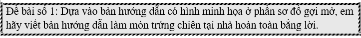 Đề bài số 1: Dựa vào bản hướng dẫn có hình minh họa ở phần sơ đồ gợi mở, em hãy viết bản (ảnh 1)