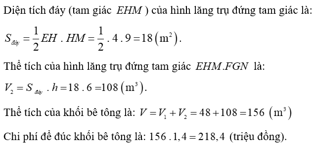 (a) Tính diện tích xung quanh, thể tích của hình lăng trụ đứng có đáy là hình thoi có độ dài cạnh là 5 c m và độ dài hai đường chéo là 6 c m , 8 c m ; chiều cao hình lăng trụ đứng là 4 c m . (ảnh 3)