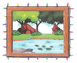 Theo em, để vừa với bức tranh, An nên chọn dây đèn nháy dài bao nhiêu đề-xi mét? (ảnh 1)