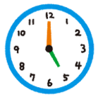 Look at the picture and choose the letter A, B, C or D to complete the sentences.What time do you get up? - I get up at ________________. (ảnh 1)