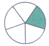 Hình được tô màu 1/5 hình là: (ảnh 1)