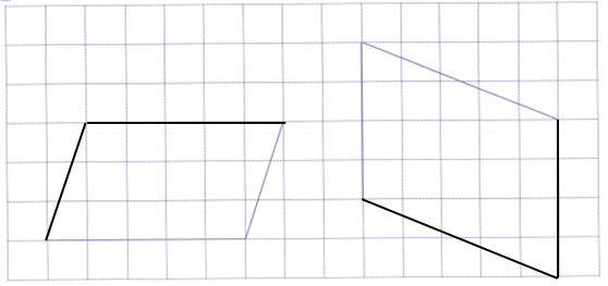Kẻ thêm các đoạn thẳng vào các hình dưới đây để được các hình bình hành: (ảnh 2)