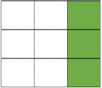 Hình đã tô màu 1/3 số ô là: (ảnh 1)