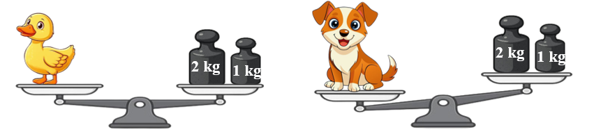 Điền vào chỗ chấm cho thích hợp. a) Con vịt nặng ……. kg (ảnh 1)