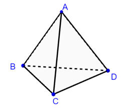 Cho tứ diện ABCD như hình vẽ (ảnh 1)