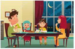 Look at the picture and choose the letter A, B, C or D to complete the sentences.What time do you ____________ at home? - At seven fifteen. (ảnh 1)