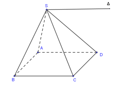 Cho hình chóp S.ABCD có đáy ABCD là hình bình hành (ảnh 1)