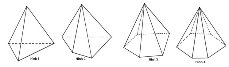Hình nào trong các hình sau là hình biểu diễn của hình chóp tứ giác (ảnh 1)