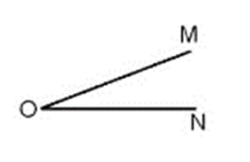 Góc đỉnh O; cạnh OM, ON trong hình vẽ dưới đây là góc gì?   	A. góc vuông	B. góc bẹt	C. góc nhọn	D. góc tù (ảnh 2)
