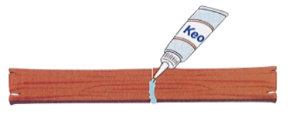 An có hai thanh gỗ, một thanh gỗ dài 8 dm, thanh gỗ còn lại dài 90 cm. An dùng keo nối hai thanh gỗ lại. Hai thanh gỗ nối với nhau dài là: (ảnh 1)