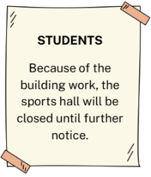 What does the notice say? (ảnh 1)