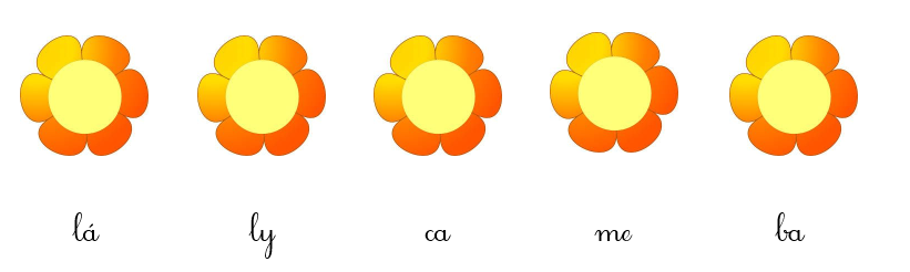 Tô màu vào hình có chữ “a” trong các tiếng sau: (ảnh 1)