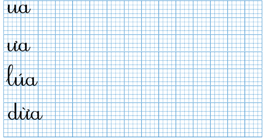 Tập viết ua ưa (ảnh 1)