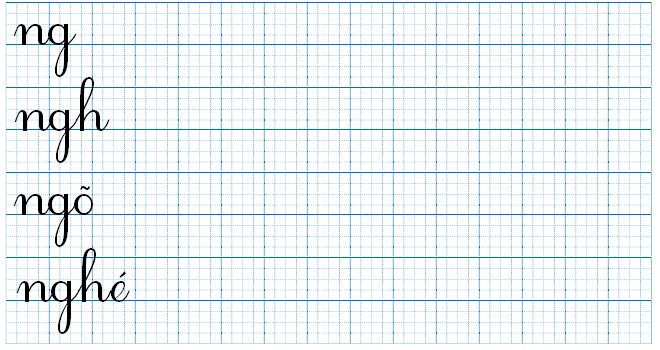 Tập viết ng ngh ngõ nghé  (ảnh 1)