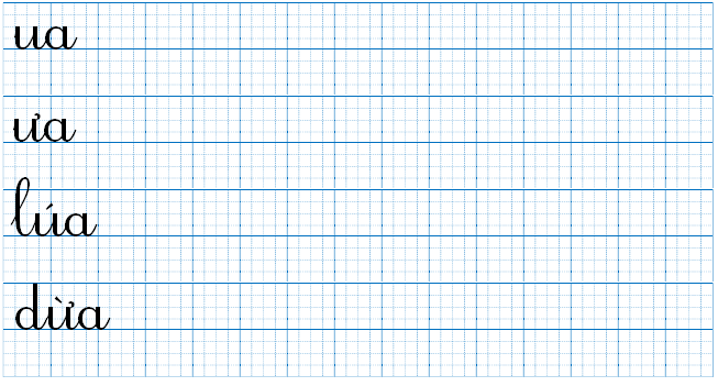 Tập viết ua ưa lúa dừa  (ảnh 1)