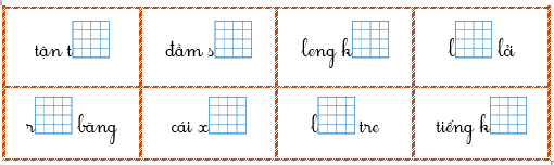 Điền vần en, eng, uy và dấu thanh vào chỗ trống rồi viết lại các từ.  (ảnh 1)