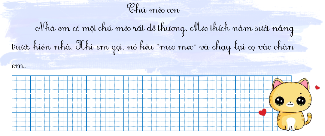 Tập chép chú mèo con (ảnh 1)