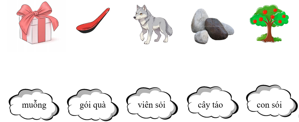 Nối ô chữ với hình: (ảnh 1)