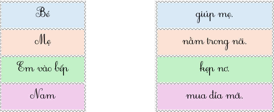 Em hãy nối để tạo thành câu có nghĩa: (ảnh 1)