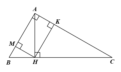 Cho \(\Delta ABC\) vuông tại \(A\) \(\left( {AB < AC} \right)\). (ảnh 1)