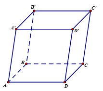 Cho hình hộp ABCD. A'B'C'D' . Mặt phẳng (ABA') song song với (ảnh 1)