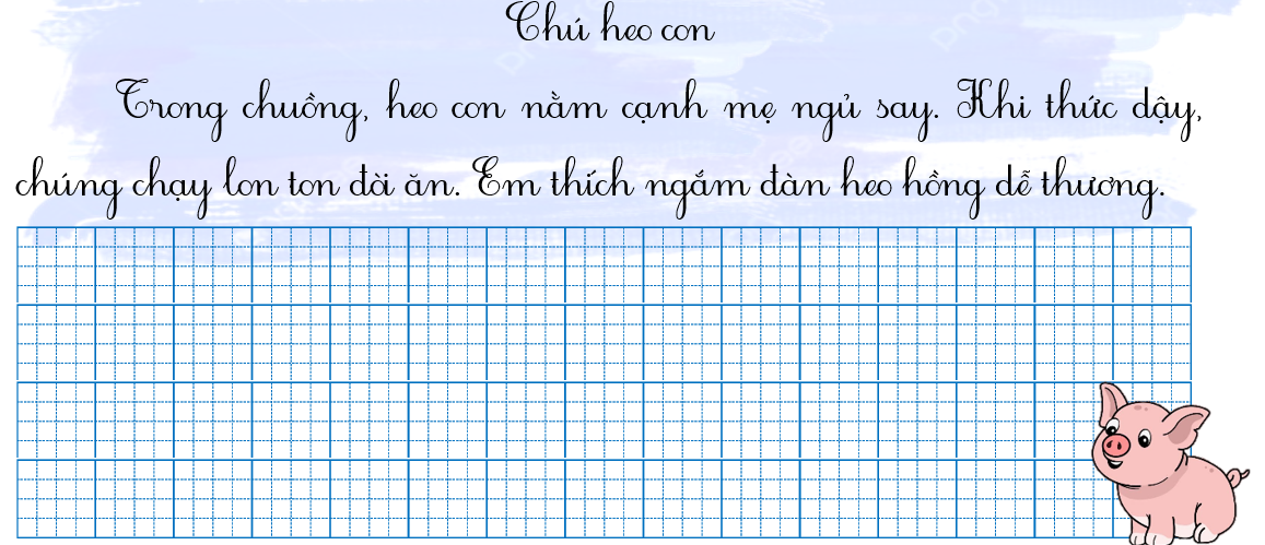 Tập chép Chú heo con (ảnh 1)