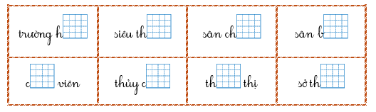 Điền vần và dấu thanh vào chỗ trống rồi viết lại các từ.  (ảnh 1)