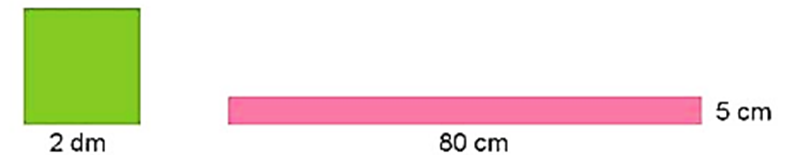 So sánh diện tích hai hình dưới đây. (ảnh 1)