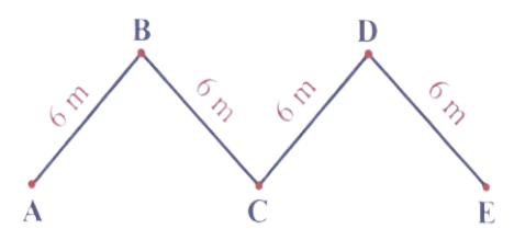Viết phép tính thích hợp.  Độ dài của đường gấp khúc ABCDE là: (ảnh 1)