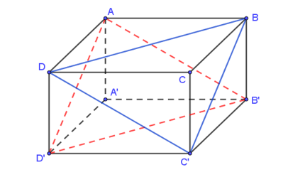 Cho hình hộp ABCD.A'B'C'D'. Mặt phẳng {AB'D'} song song với mặt phẳng nào sau đây (ảnh 1)