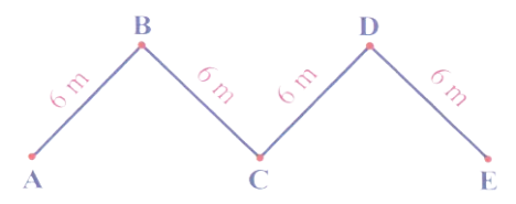 Viết phép tính thích hợp.  Độ dài của đường gấp khúc ABCDE là: (ảnh 2)
