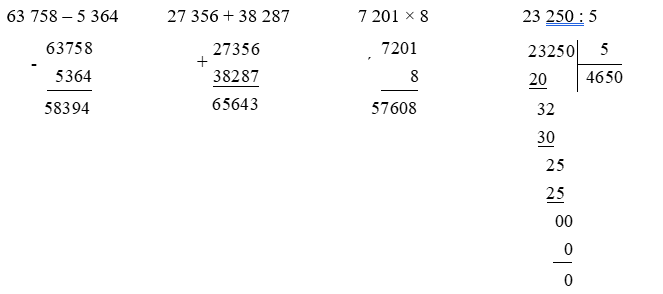 Đặt tính rồi tính (1 điểm) (ảnh 1)