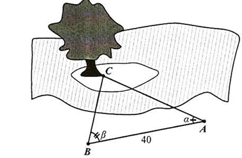 Vậy sau khi đo đạc và tính toán khoảng cách AC bằng bao nhiêu mét (làm tròn kết quả đến hàng phần trăm)? (ảnh 1)