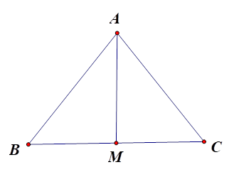 Cho tam giác ABC có M là trung điểm của BC. Tính vec AB theo vec AM và vec BC (ảnh 1)